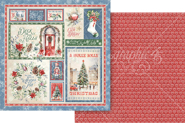 Graphic 45, Deck The Halls, Double-Sided Cardstock 12"X12", Deck The Halls (4503080)