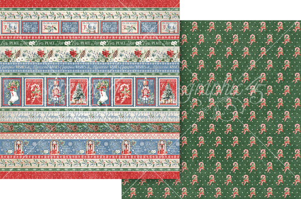 Graphic 45, Deck The Halls, Double-Sided Cardstock 12"X12", Jolly Holidays (4503082)