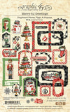 Graphic 45, Chipboard Pieces + Tags + Frames, Merry-ful Greetings (4503280)