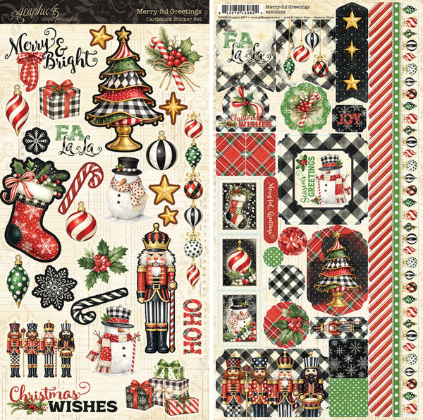 Graphic 45, Sticker Set, Merry-ful Greetings (4503282)