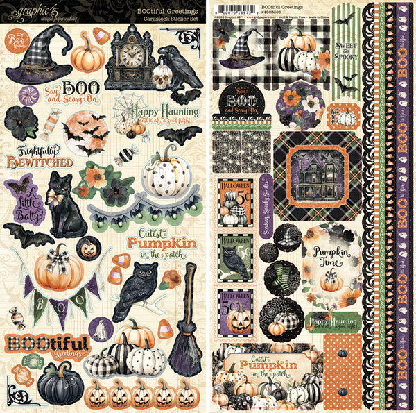 Graphic 45, Sticker Set, BOOtiful Greetings (4503305)