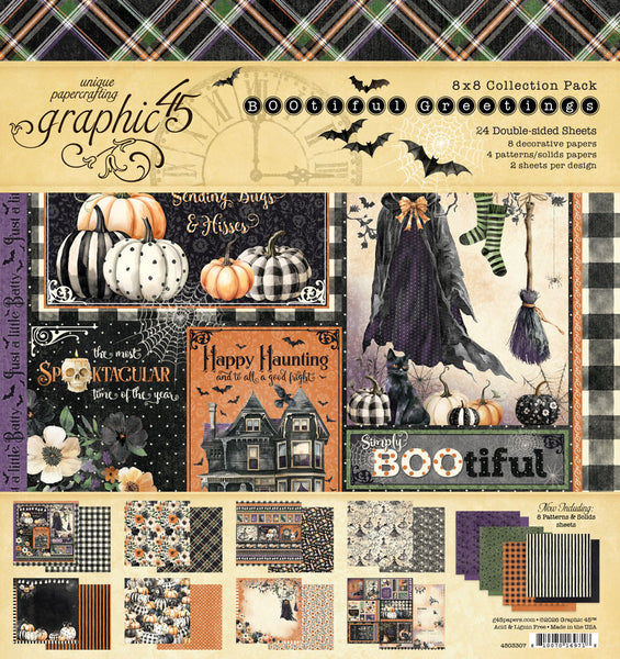 Graphic 45 Collection Pack 8"X8", Bootiful Greetings (4503307)