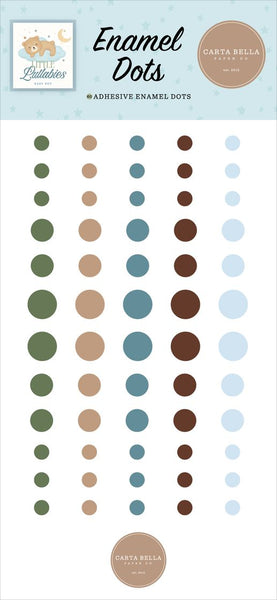 Carta Bella, Adhesive Enamel Dots, Little Lullabies, Baby Boy (CBLUB485028)