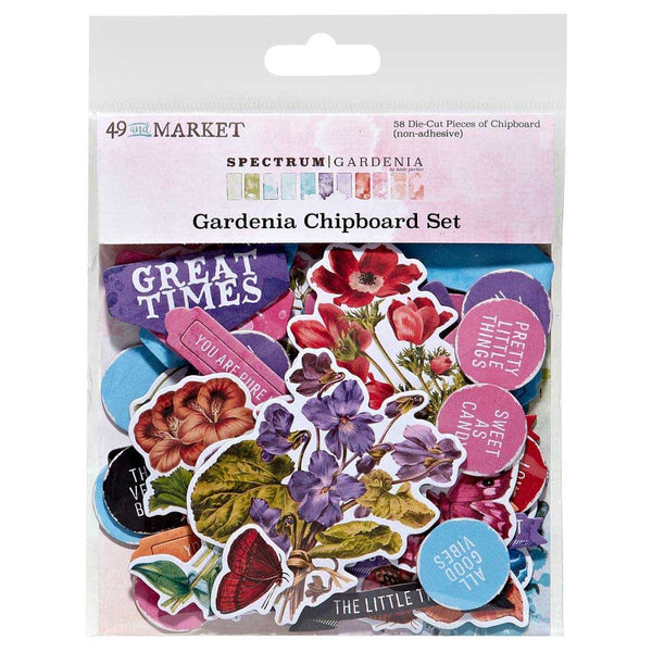 49 And Market, Spectrum Gardenia Chipboard Set