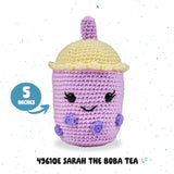 Bucilla, Amigurumi Crochet Kit, 5" Sarah the Boba Tea (49610E)
