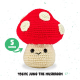 Bucilla, Amigurumi Crochet Kit, 5" Juno the Mushroom (49611E)