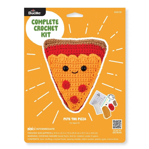 Bucilla, Amigurumi Crochet Kit, 5" Pete the Pizza (49613E)