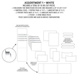 49 And Market, Create-An-Album Foundation Inserts, 6"x8" Assortment #1, White (CAA-32819)