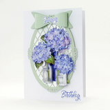 Katy Sue, Die Cut Decoupage, Blue Hydrangeas (Pack Of 3)