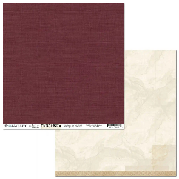 49 And Market, Timber And Tweed, Double-Sided Cardstock 12"X12", Solids 4 (DTT-34738)