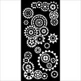 Stamperia, Stencil 4.72"X9.84", Gear Up for Christmas, Gears (KSTDL140)