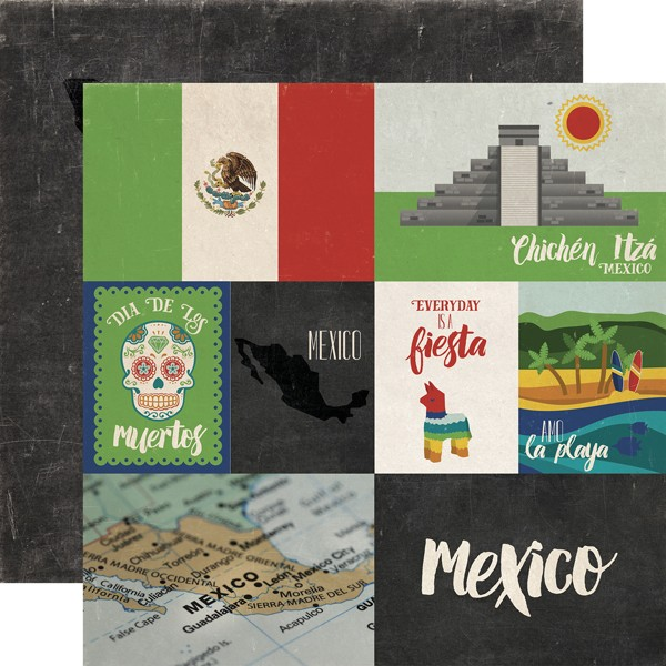 Echo Park, Around The World Double-Sided Cardstock 12"X12", Mexico