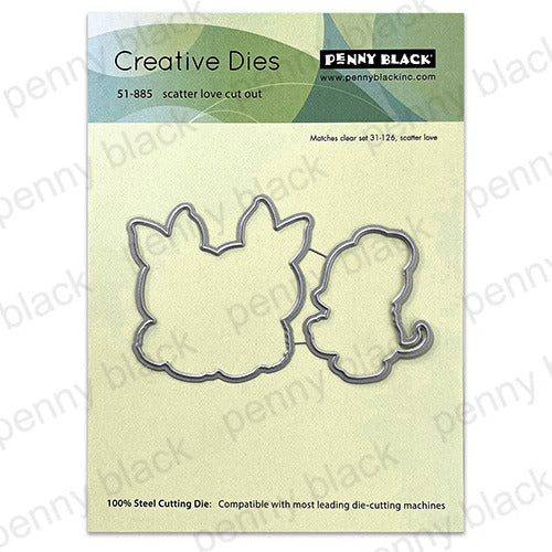 Penny Black Creative Dies, Scatter Love Cut Out (51-885)