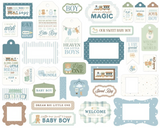 Carta Bella, Tags & Frames Ephemera, Little Lullabies, Baby Boy (CBLUB485025)