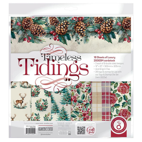 Tonic Studios Art Pad 12"x12", Double-Sided Cardstock, Timeless Tiding, 18/pkg