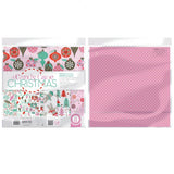 Tonic Studios Art Pad 12"x12", Double-Sided Cardstock, A Candy Cane Christmas, 18/pkg