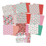 Tonic Studios Art Pad 12"x12", Double-Sided Cardstock, A Candy Cane Christmas, 18/pkg