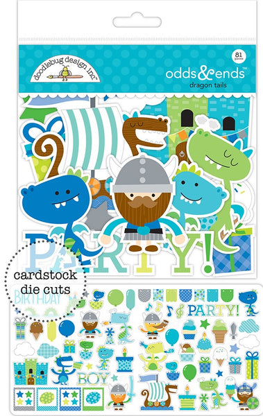 Doodlebug Odds & Ends Die-Cuts, Dragon Tails