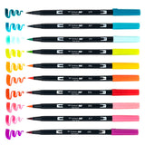 Tombow Dual Brush Pens 10/Pkg, Tropical (Water-Based Blendable)