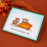 Spellbinders, House Mouse Cling Rubber Stamp, Holiday Dreams Collection, Sweet as Pumpkin Pie (RSC-079)