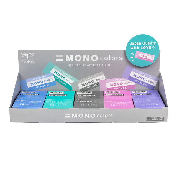 Tombow, Mono Colors Erasers, Phthalate and Latex Free, 19 g (Assorted Colors)