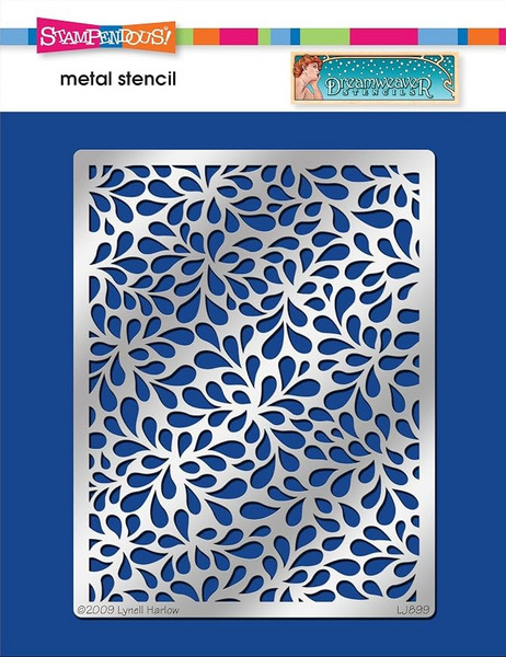Stampendous, Dreamweaver Metal Stencil, 7.75" x 5", Petals Background