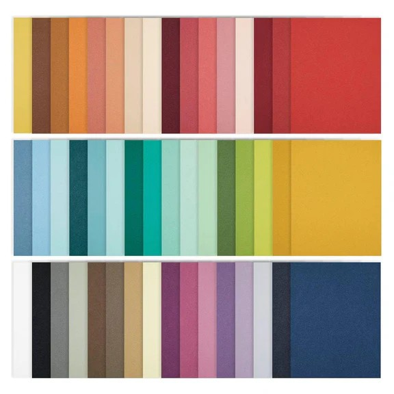 Spellbinders, The Full 48 Colorwheel Cardstock, Full 48 A2 (4.25"x5.5") Panels, 100 lbs