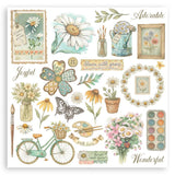 Stamperia, Assortment Rub-On Kit 6/Pkg, Daisy Art