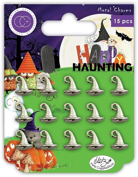 Craft Consortium, Happy Haunting, Metal Charms, Witches Hat (CCMCHRM017)