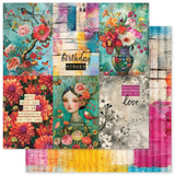 Paper Rose, 12X12 Double Sided Paper, Portraits in Bloom (36559)