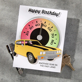 Spellbinders, Clear Stamp & Die Set, Classic Road Legends by Mindy Eggen, Cruisin' By Sentiments (SDS-204)