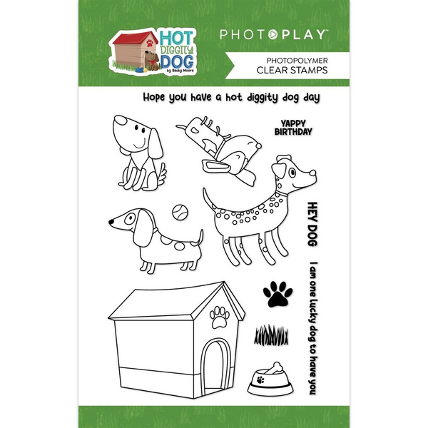 Photo Play Photopolymer Clear Stamps, Hot Diggity Dog