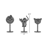 Tim Holtz Idea-Ology Metal Adornments 6/Pkg, Figure Stands, Halloween (TH94397)