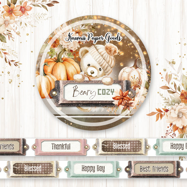 Memory Place, Washi Tape, Beary Cozy