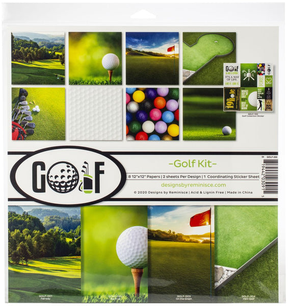 Reminisce Collection Kit 12"X12", Golf Kit (GOLF-200)