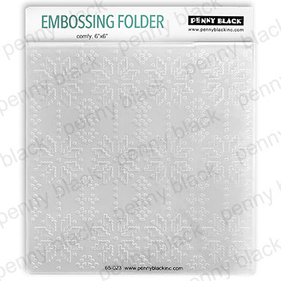 Penny Black, 6"x6" Embossing Folder, Comfy (#65-023)