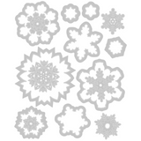 Sizzix, Clear Stamps Set 12PK & Framelits Die Set 15PK Combo, White Christmas #2 by Catherine Pooler (666724 & 666725))