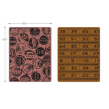 Sizzix Texture Fades A2 Embossing Folders 2/Pkg by Tim Holtz, Bottle Caps & Rulers Set