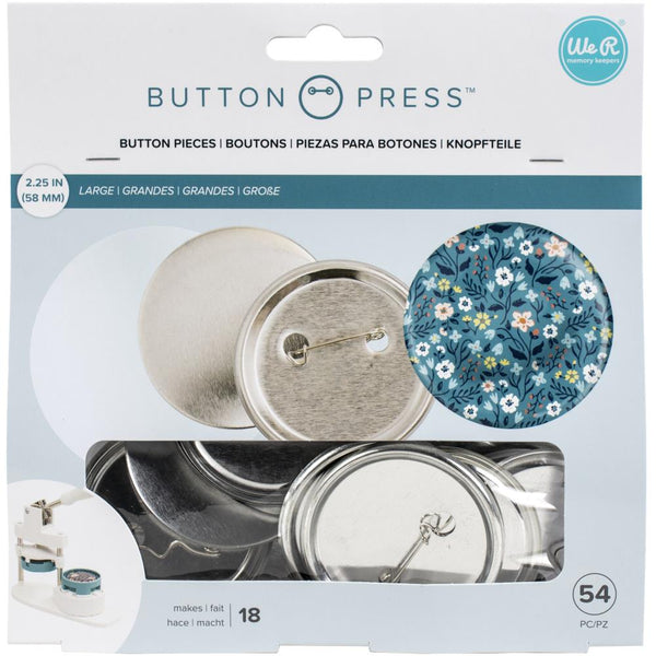 We R Memory Keepers Button Press Refill Pack 18/Pkg, Large (58mm)