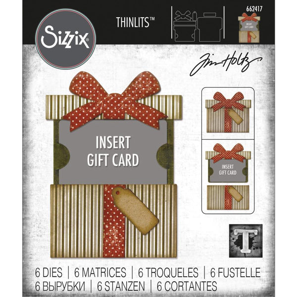Sizzix, Tim Holtz Alteration, Die Set 6PK, Gift Card Package