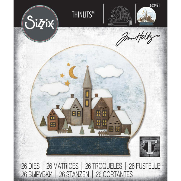 Sizzix, Tim Holtz Thinlits Die Set 26PK, Snowglobe #2