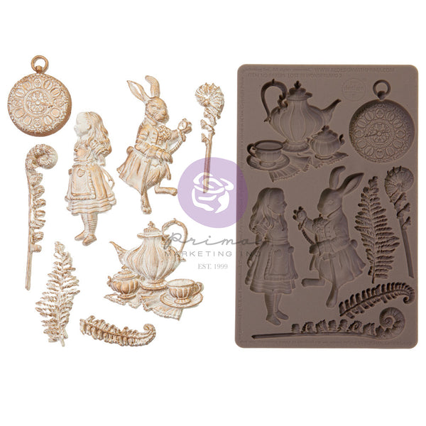 Prima, The 3 Girls Tales, Lost In Wonderland Decor Mould 5"X8", Following Alice