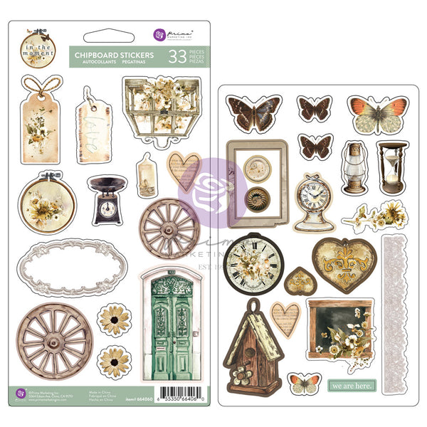 Prima Marketing, In The Moment, Chipboard Stickers 33/Pkg (664060)