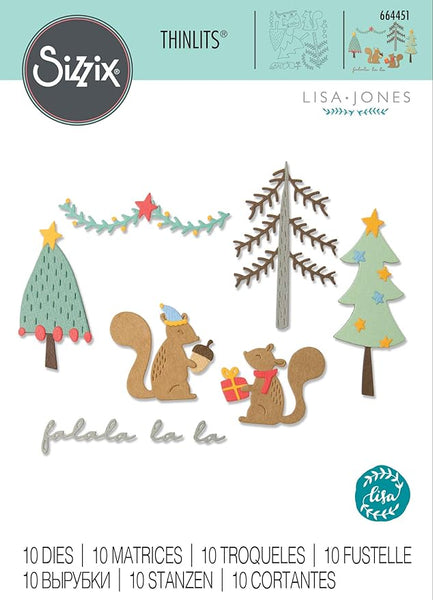 Sizzix Thinlits Dies By Lisa Jones 10/Pkg, Festive Tails (664451)