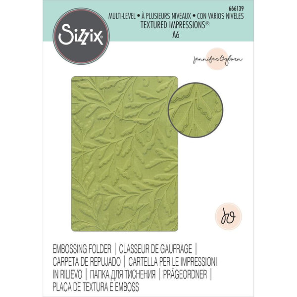Sizzix Multi-Level Textured Impressions By Jennifer Ogborn, Delicate Leaves