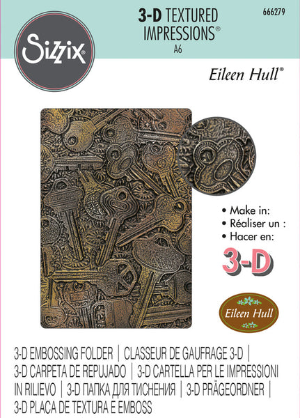 Sizzix 3D Textured Impressions By Eileen Hull, Keys
