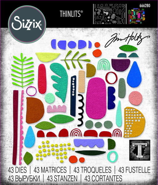 Sizzix, Thinlits Dies By Tim Holtz 43/Pkg Abstract Elements (666280)