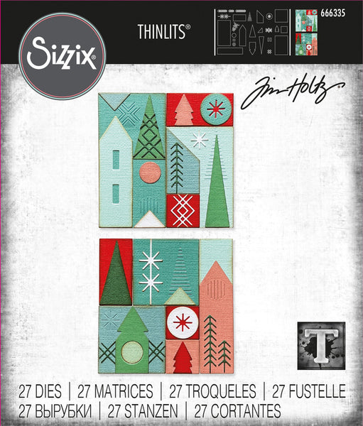 Sizzix Thinlits Dies By Tim Holtz 27/Pkg, Holiday Blocks