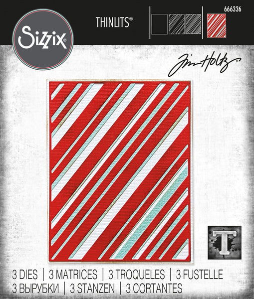 Sizzix Thinlits Dies By Tim Holtz 3/Pkg, Layered Stripes