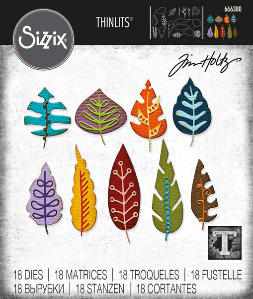 Sizzix Thinlits Dies By Tim Holtz 18/Pkg, Artsy Leaves